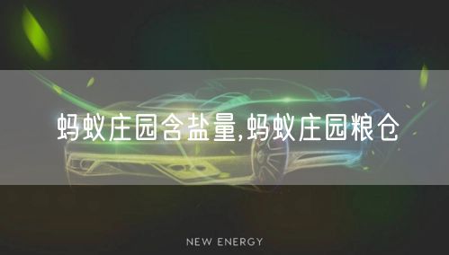 蚂蚁庄园含盐量,蚂蚁庄园粮仓
